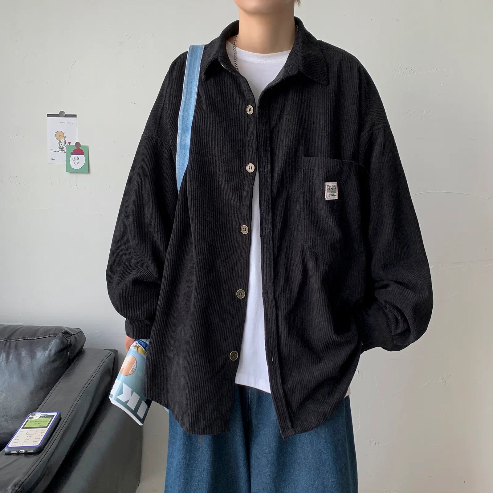 affordable oversized corduroy shirt